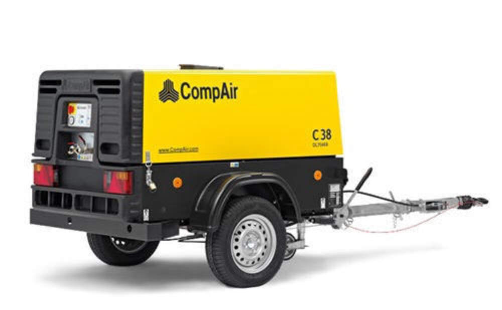 Portable air compressor c38 side