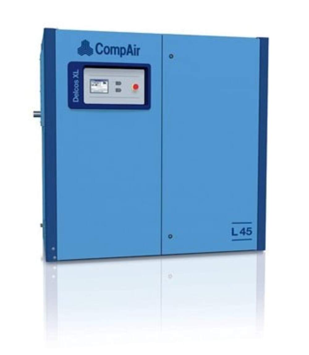 Opt lubricated screw air compressor 37 k W front